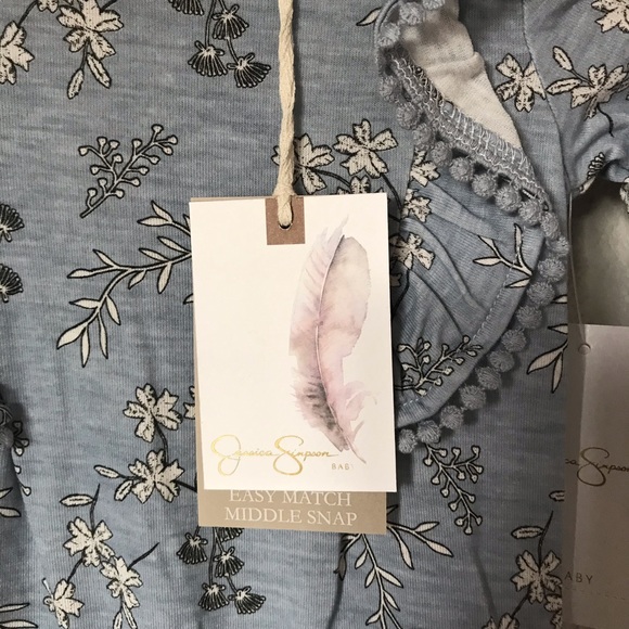 Jessica Simpson Dusty Blue Coverall/Headband Set - Picture 7 of 12